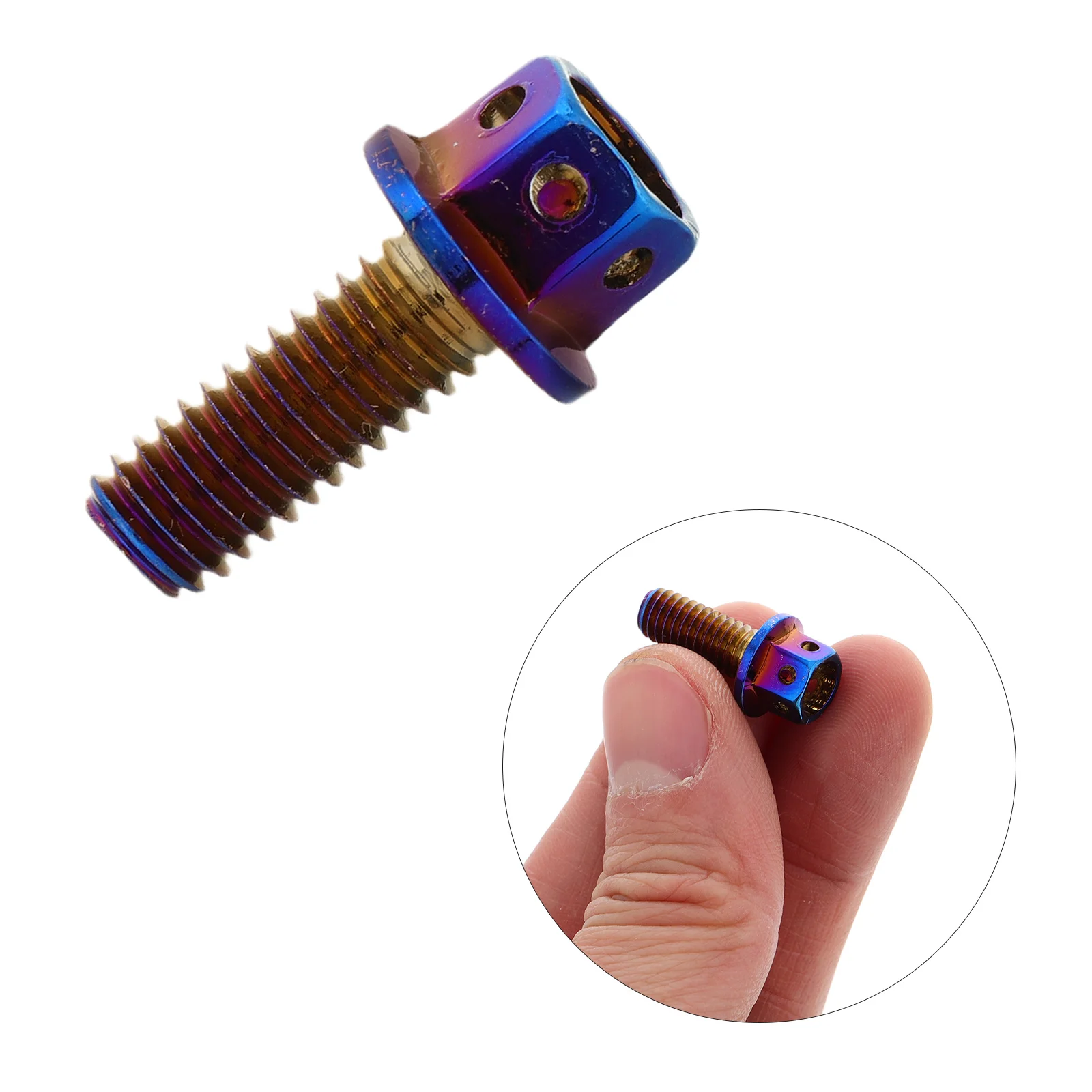 

6pcs Motorcycle License Plate Screws M6 Fastening Secure Decorative Mounting Car Bike Fasteners Security Bolts Retainer Screws