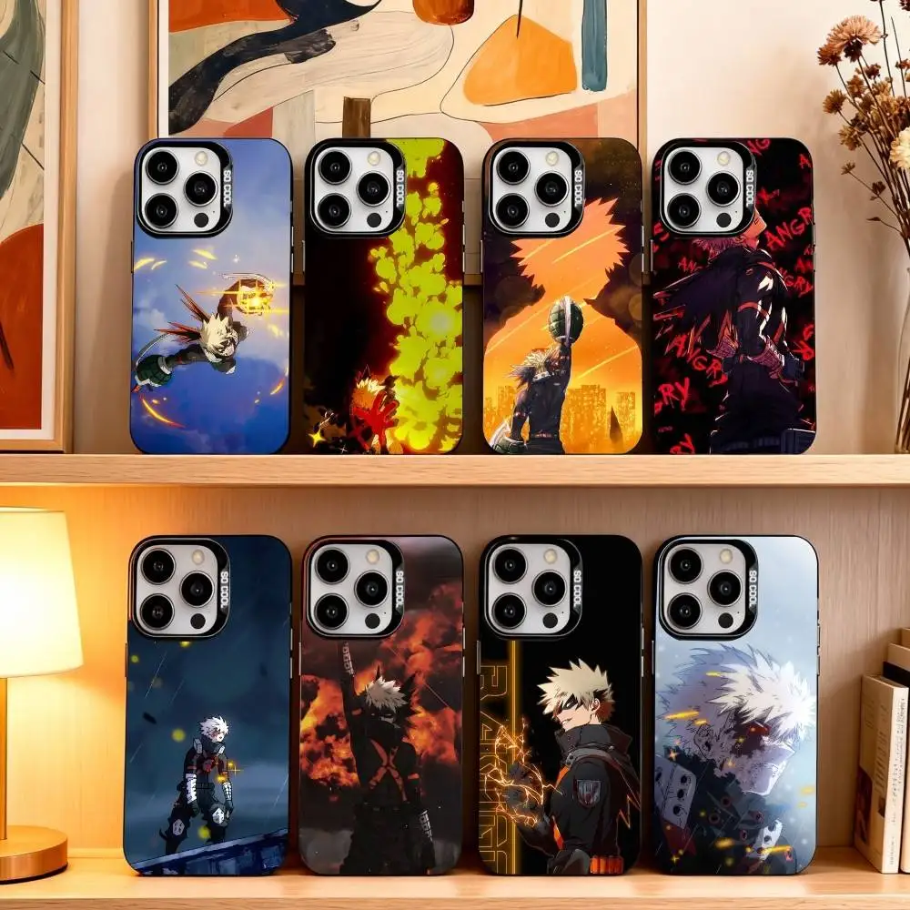

B-bakugo A-Anime K-K-Katsuki Phone Case For iPhone17,16,15,14,13,12,11 Plus,Pro Max Black Candy silver phone case