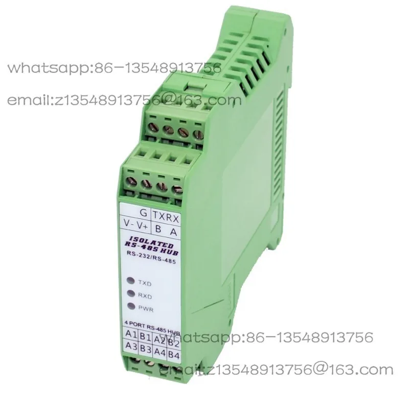 485 hub 4 ports photoelectric isolation 1 channel RS232 to 4 channels RS485 industrial HUB guide rail type