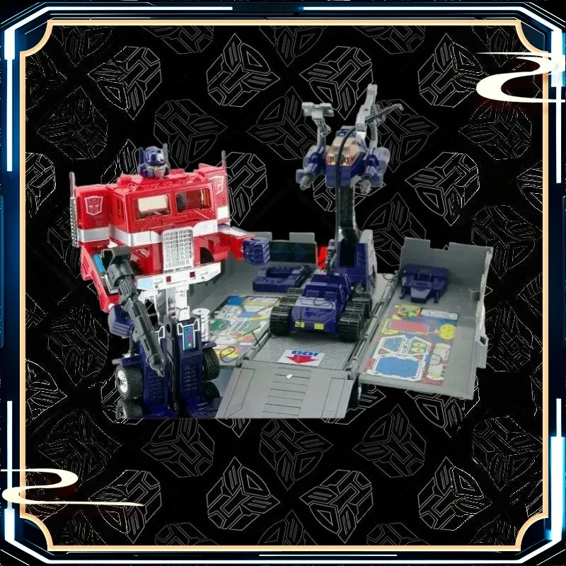 En Stock, juguetes transformados, comandante líder automático con carro, cuerpo de Metal, réplica G1 OP, edición limitada roja y blanca KO