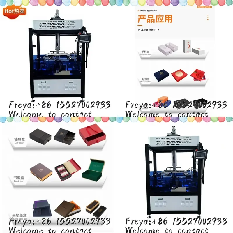 Semi-automatic PLC Motor Servo Rigid Box Forming Machine for Premium Gift Shoe & Hard Paper Box Production (15-25pcs/min)
