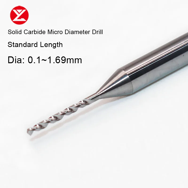 

0.1~1.69mm Micro Drill Solid Carbide Bit Diameter CNC Hole Machining Tool Precision Drilling For Aluminum Engineering Plastics