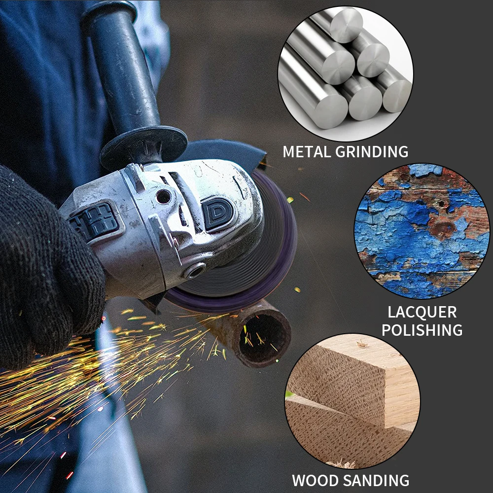 4/4.5/5 Inch Coral Disc Poly Strip Disc Diamond Grinding Wheel Flap Disc for Angle Grinder Rust Removal Cleaning Polishing Wheel