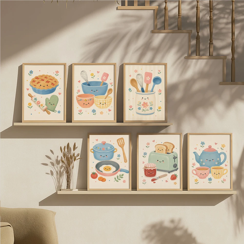 6 Láminas Decorativas de Lona  - Kitchen Baking Wall Art reseña y precio