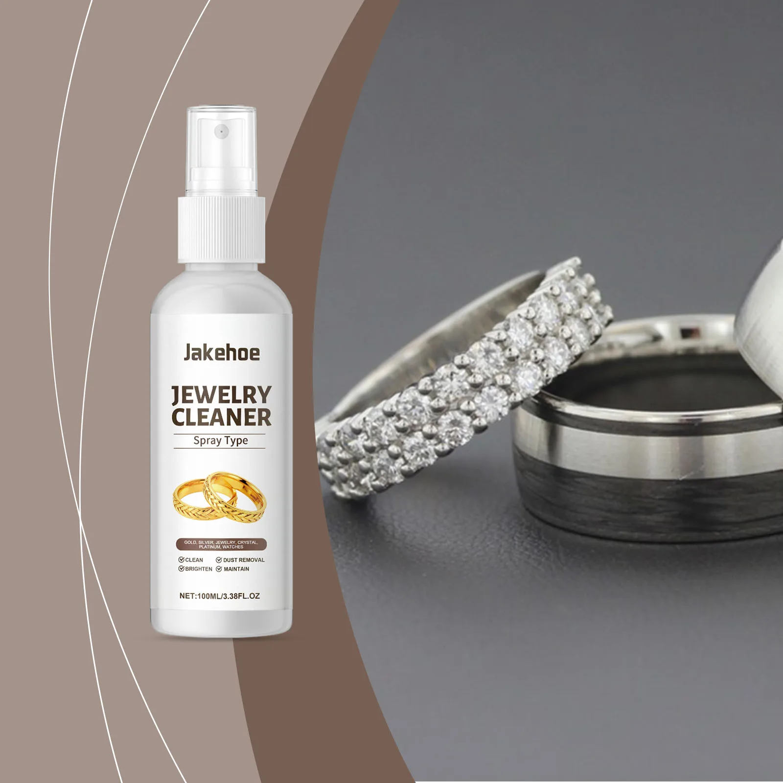 

Jewelry Surface Care Cleaner Gentle Multi-Material Decontamination Tool for Daily Use To Keep Jewelry Clean and Transparent