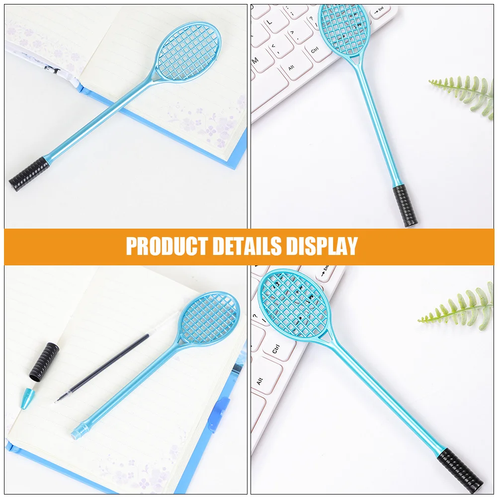 2 قطعة أقلام جل مضرب كروي أسود أزرق طرف رفيع قلم كتابة لطلاب المكاتب المدرسية أدوات مكتبية جديدة لحفلات التنس #3