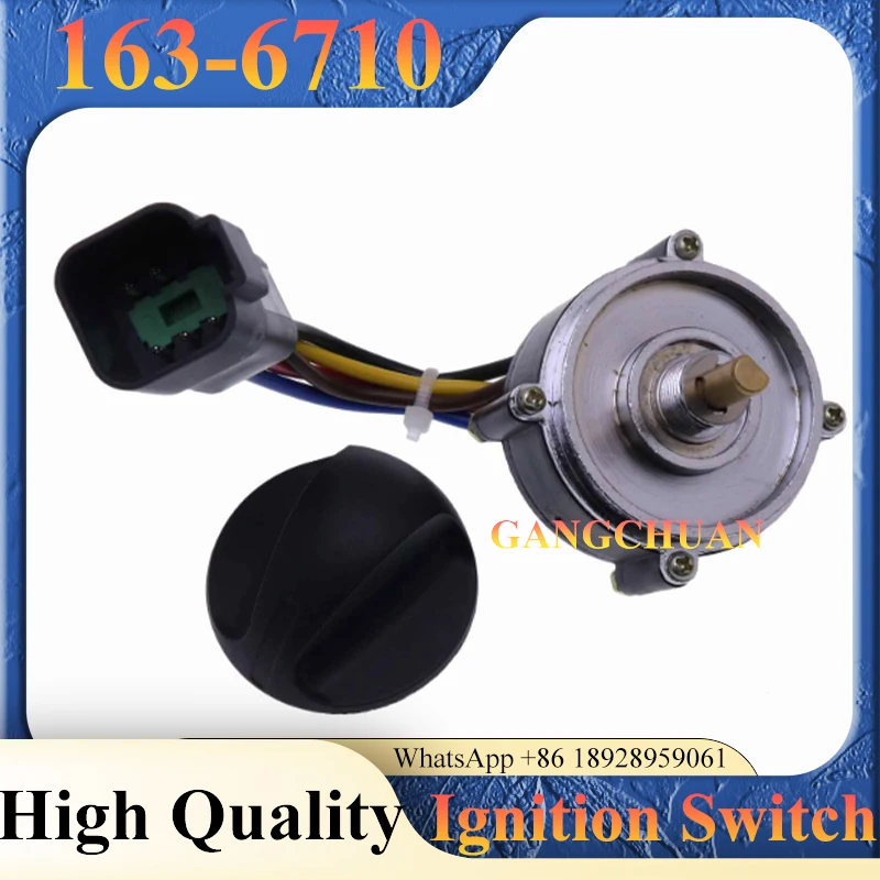 163-6710 1636710 Round Plug Throttle Knob Fuel Dial Switch for E312 E320 E320V2 Rotary Switch Excavator Parts