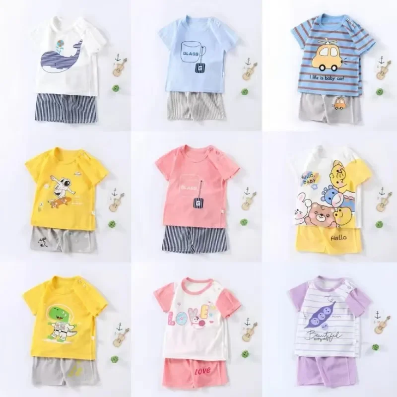 

Summer Kids Shorts Set Cotton T-shirt 2021 Wholesale