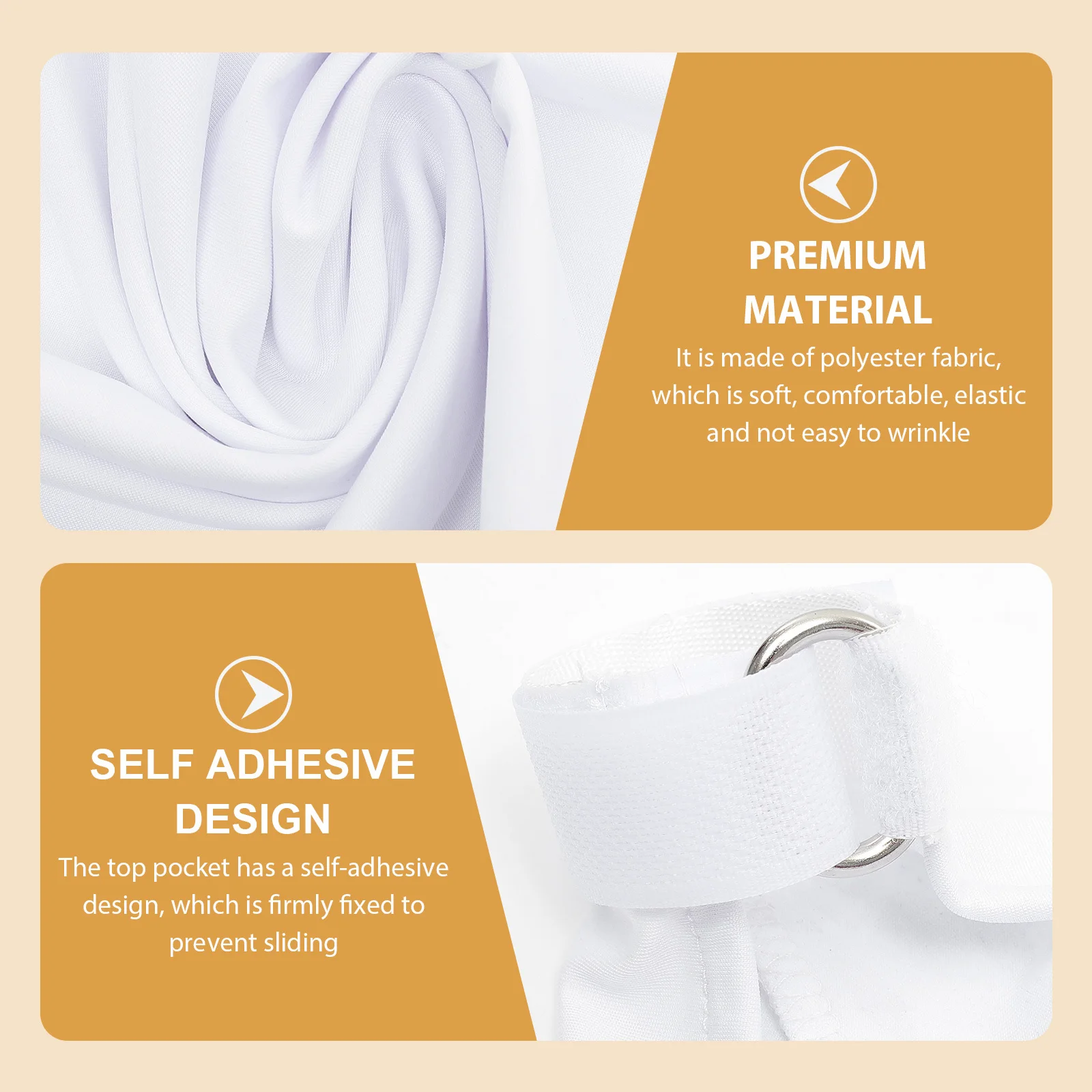 

2pcs Polyester Speaker Stand Cover Foldable Elastic Tripod Sleeve For Stage Wedding Concert Reusable Durable Accessory