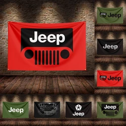 3x5 Ft J-Jeepps car Flag Polyester Printed Car Flags for Room Garage Decor