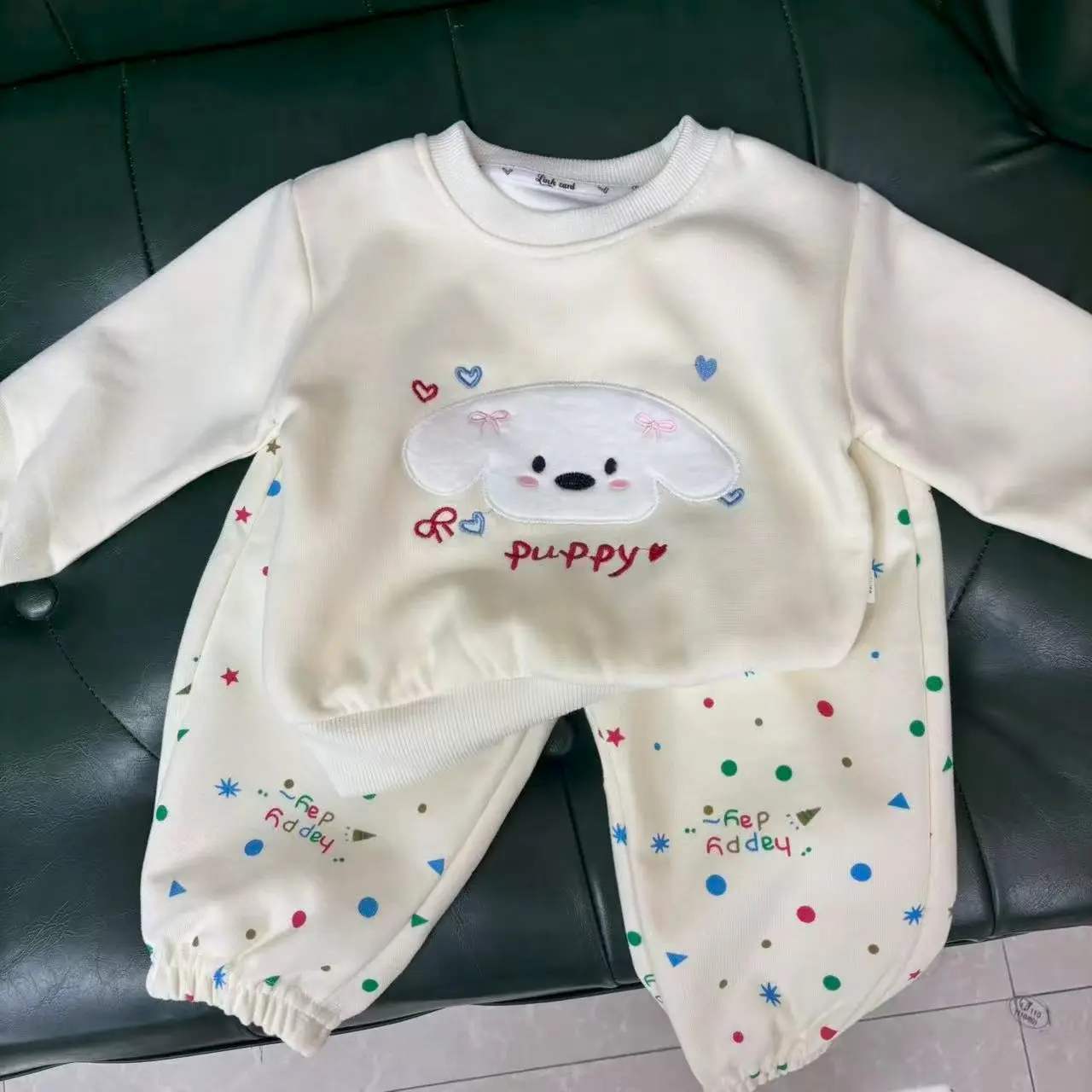 2026 Neue Herbst-Babykleidung für Jungen und Mädchen, Kleinkind-Patchwork-Set mit Hasen-Stickerei, Sweatshirt+Hose, 2-teiliger lässiger Trainingsanzug für Kinder – Detail 8