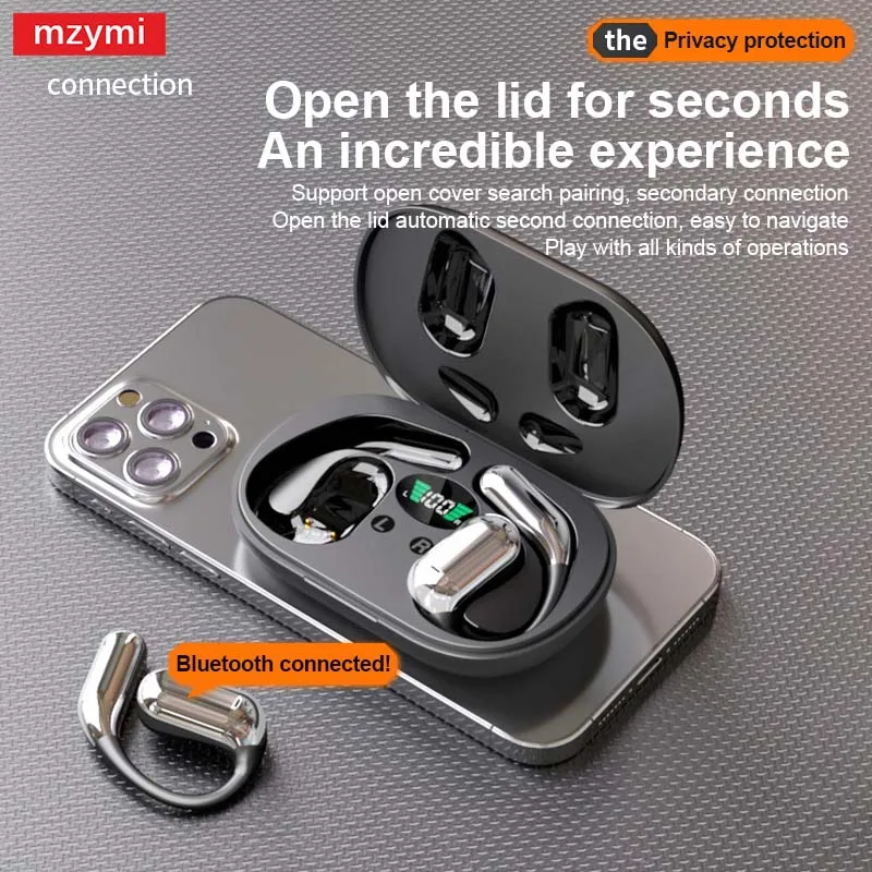 

mzymi Q16 Real-Time Language Earhook Wireless 144 language Earbud Bluetooth Headphone Long Battery Life Noise Reduction Headset