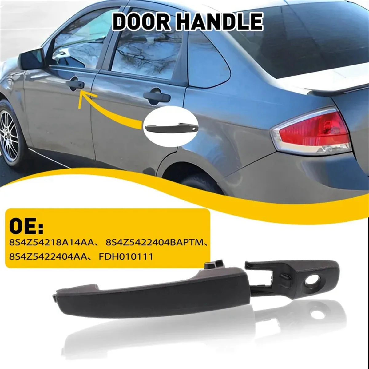 Car LH + RH Side Exterior Door Handle for Ford Focus 2008-2011