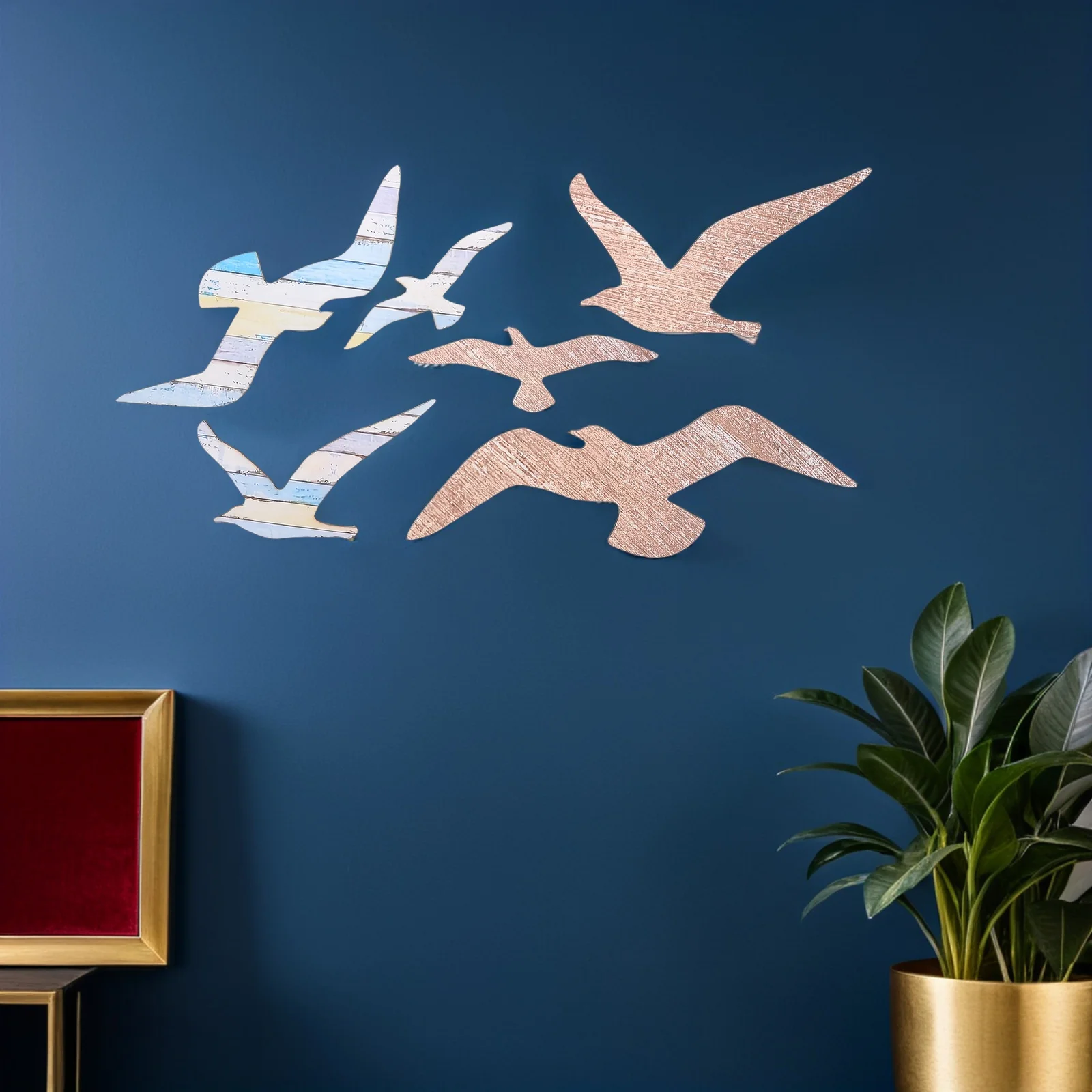 

2 Sets Decor Mediterranean Style Wall Decoration Creative Hangings Coastal for Home Handmade Bird Seaside