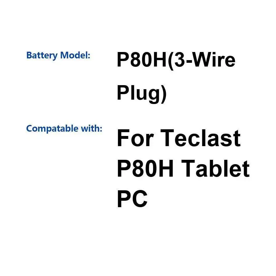 

5600 мАч, хорошая низкотемпературная батарея для ноутбука Teclast P80H, планшетный ПК, 3-проводная вилка, надежная замена