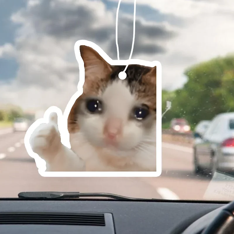 

1pc Funny Cat Design Car Aromatherapy Tablet Car Fragrance Tablet Car Rearview Mirror Decoration Pendant Wardrobe Aromatherapy
