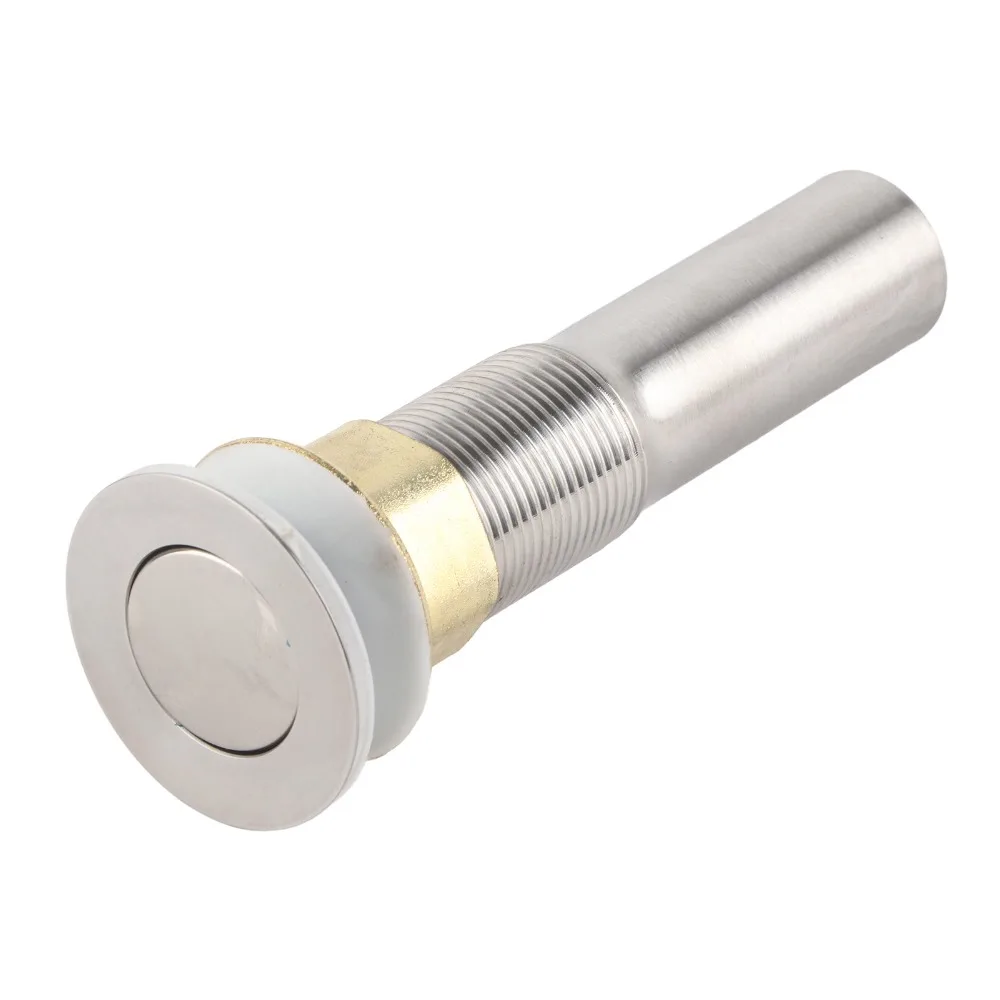 Without Overflow Sink Drain Stopper Stainless Steel Flap Type Drain Assembly Silver 18cm/7.09in Length Basin Drain Strainer