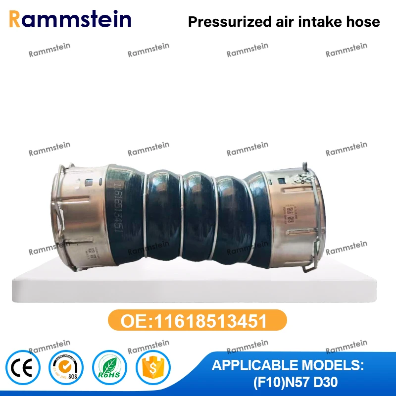 Pressurized Air Intake Hose for BMW F10 N57 D30 OE 11618513451 Durable Car Engine Intake Pipe