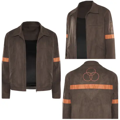 The Walking Cos Dead Rick Grimes PU-läderjacka Cosplay-dräkt Herr Vuxen Outfit Halloween Karneval Fest Förklädnadsdräkt 6 best sales The Walking Dead-cosplayen - №3