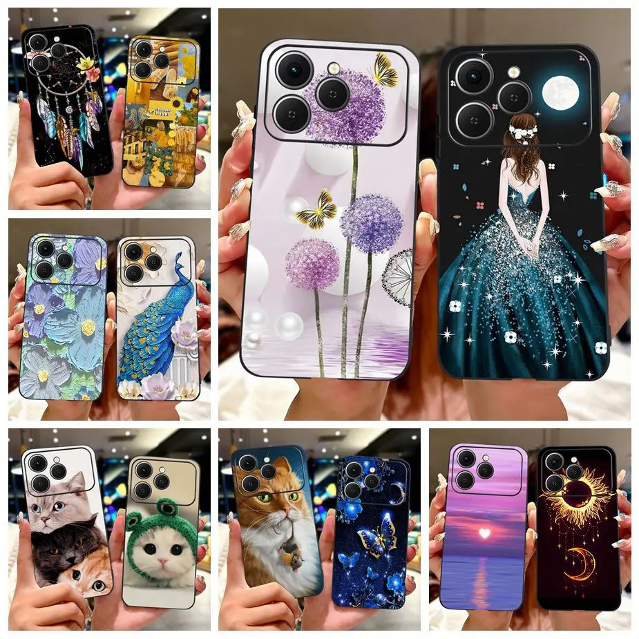 

For Tecno Spark 40 40C Case New Luxury Painted Cover Soft Silicone Phone Case For Tecno Spark 40C Spark40 Spark40C Fundas Bumper