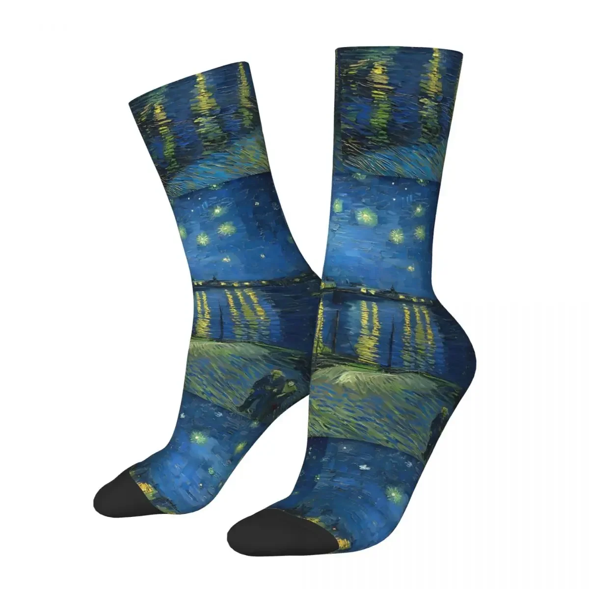 Van Gogh Socks Rhone Modern Stockings Couple Soft Breathable Outdoor Sports Socks Winter Graphic Non Skid Socks