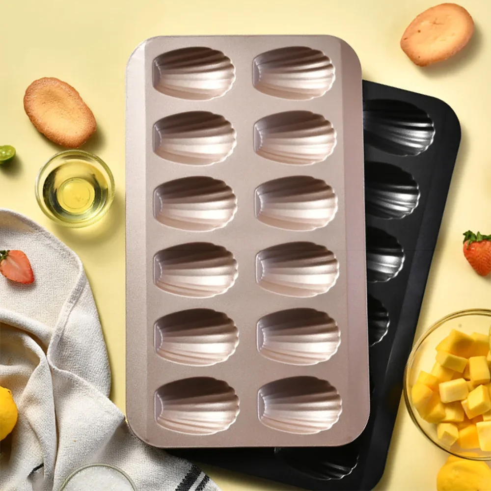 1 Pack 12 Cup Nonstick Mini Cake Pan Madeleine Tray/Tin/Mold Madeleine Nonstic Cookie Pans Baking Tray Mini Cake Mold/Mould