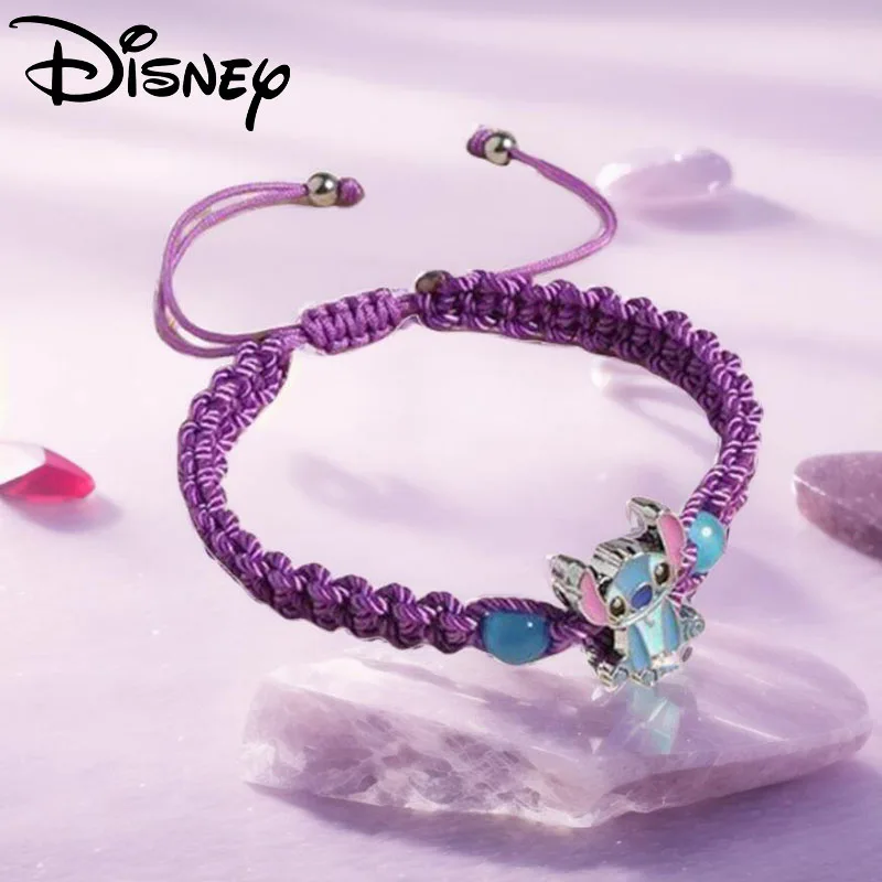 

Hot Selling Disney Cartoon Stitch Girls Bracelet Lilo & Stitch Cartoon Character Hand Woven Bracelet Jewelry Children's Gift