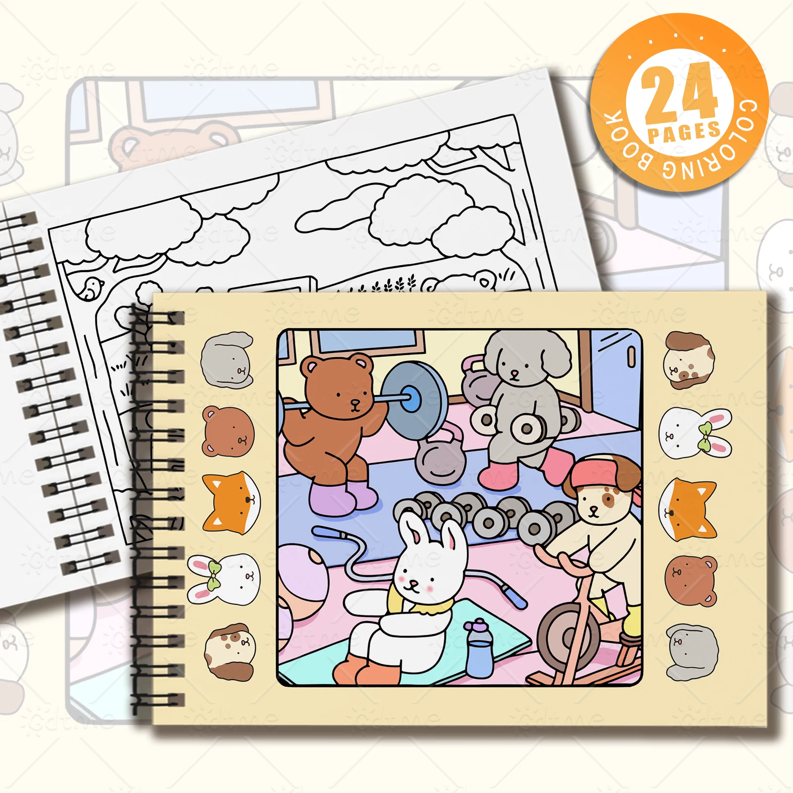 Libro para Colorear de Amigos Acogedores - Edición Deluxe con Encuadernación en Espiral, Alivio del Estrés y Relajación, Ideal para Días Festivos y Cumpleaños