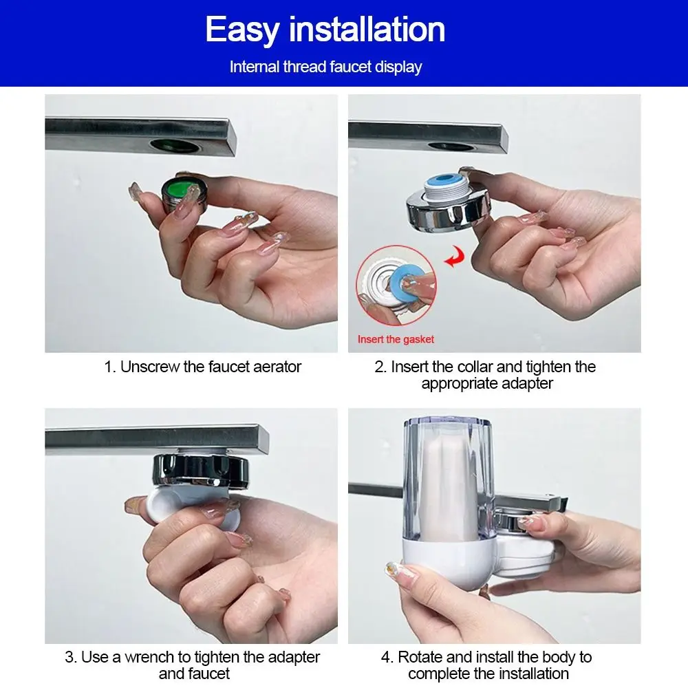 

8 Layers Filtration Faucet-mounted Water Filter Removable Precision Purifier Water Purifier Washable Physical Filtering