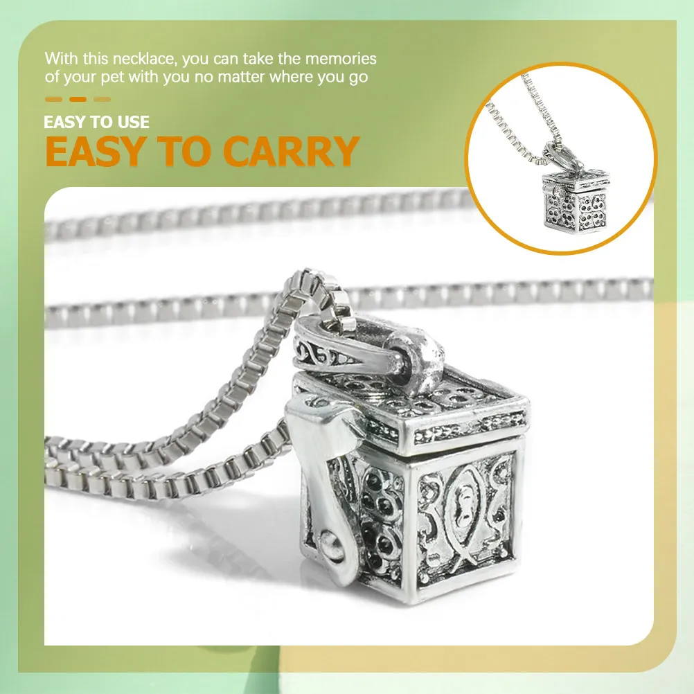 

Urn Necklace for Pet Ashes Dog Cat Cremation Jewelry Elegant Display Dome Compatible Keepsake Pendant Necklace for Women Men