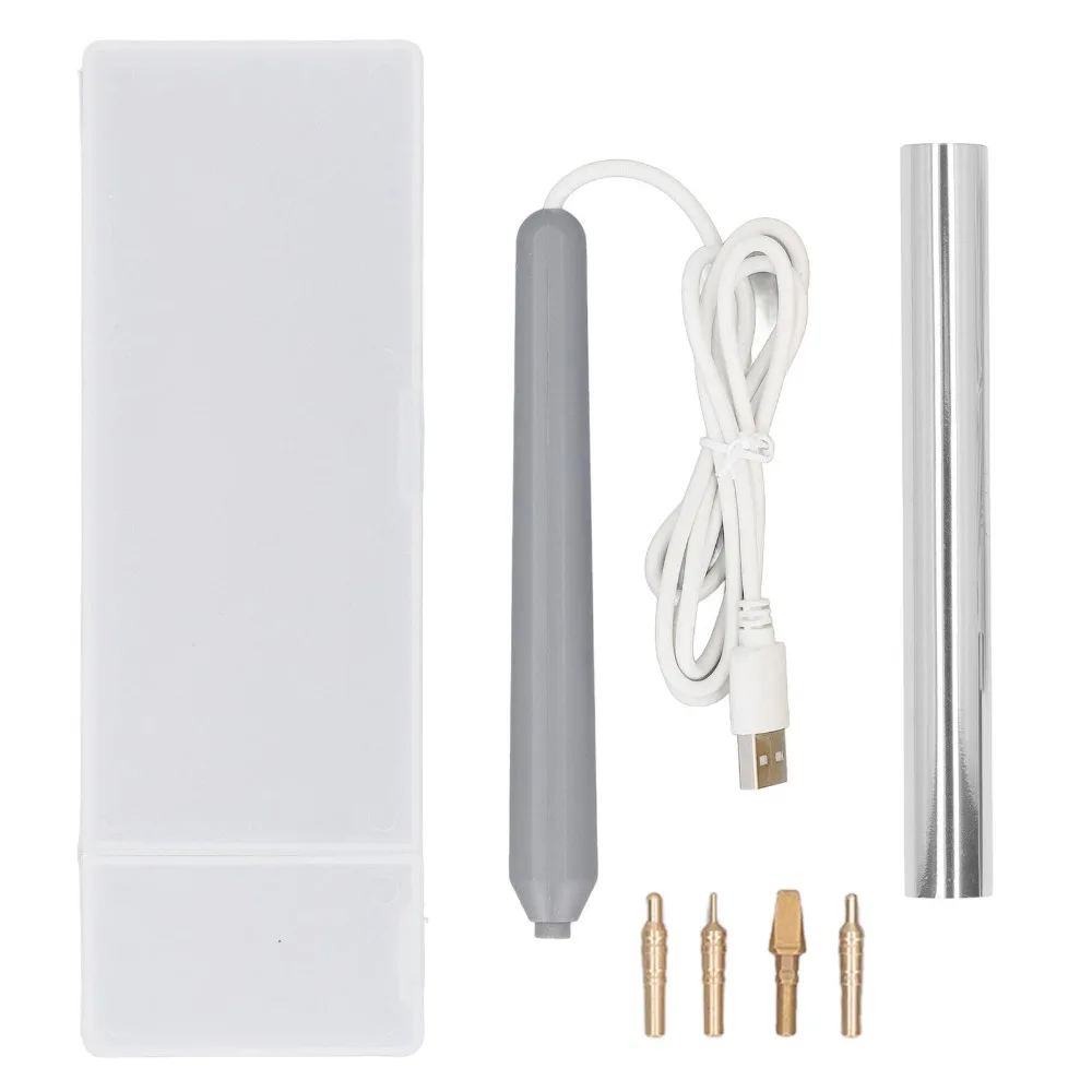 

4-размерные металлические наконечники, стартовый комплект фольгированной ручки, термоактивированная фольга, сменные наконечники, перо из горячей фольги с питанием от USB