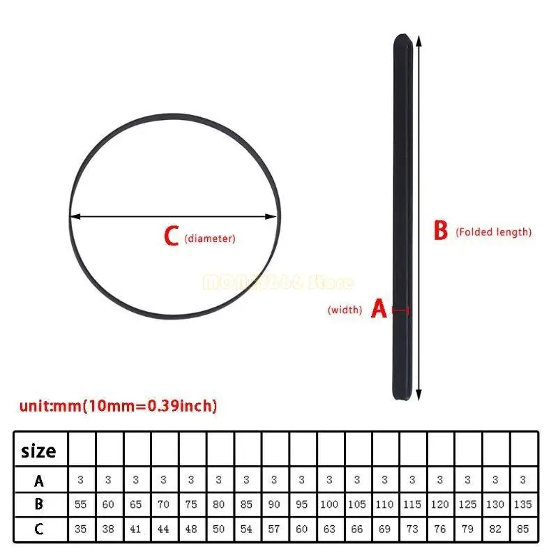 F62C 3 мм шириной резиновый ремень с плоским приводом резиновый ремень для винилового проигрывателя Phono