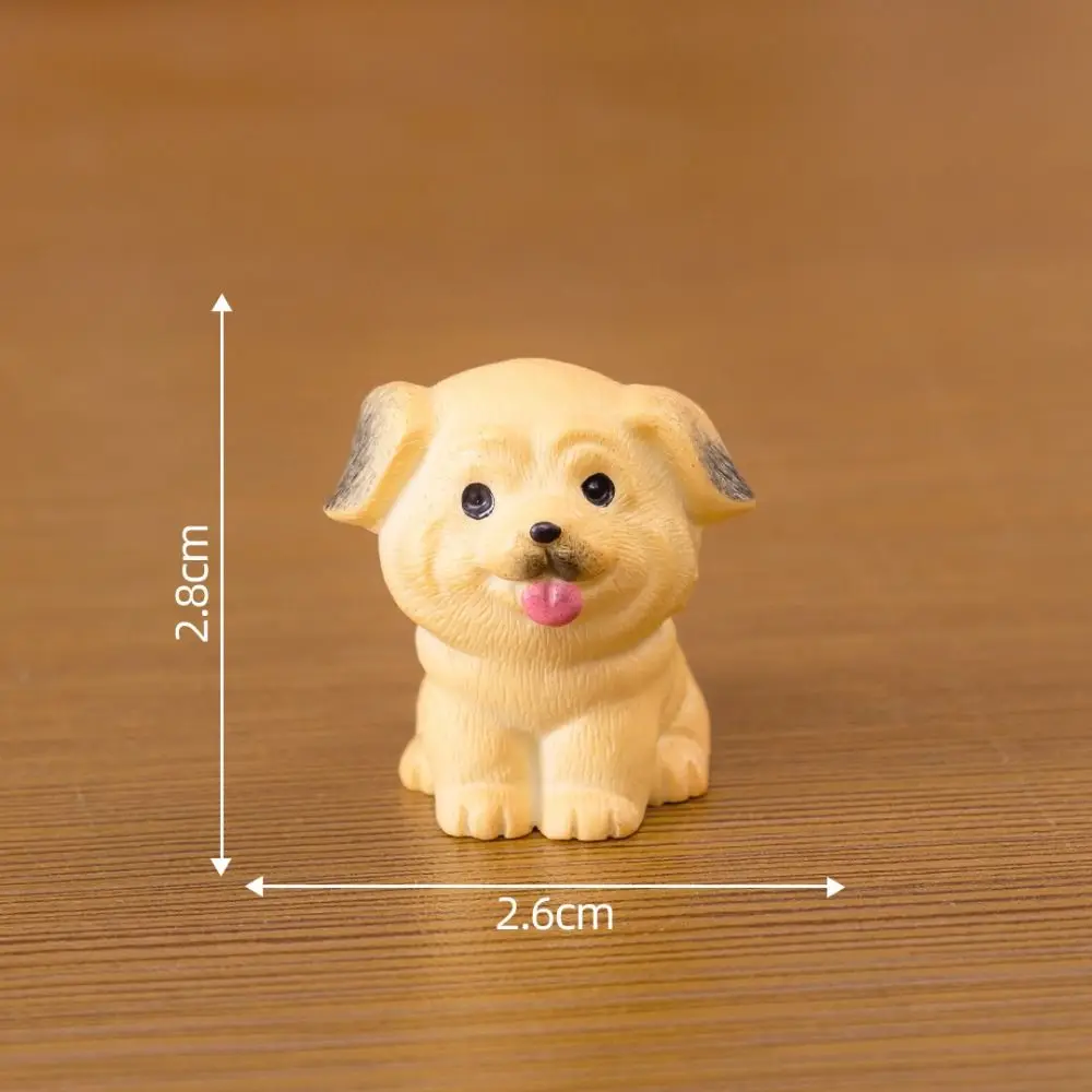 

Resin Cute Dog Figurines Miniatures Cartoon Handmade Animal Figurines Realistic Funny Micro Landscape Ornaments Balcony