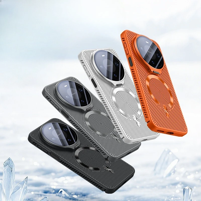 

For Huawei Mate 80 Pro Max Heat Dissipation For MagSafe Magnetic Case For Mate 70 Pro Plus Lens Film Invisible Holder Back Cover