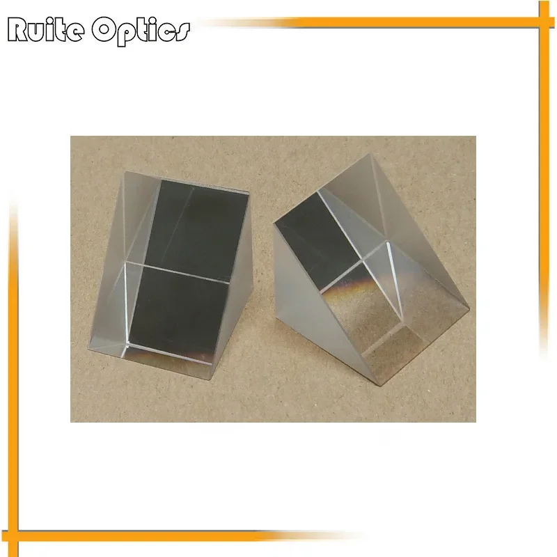 

2pcs 25*25mm K9 Optical Glass Right Angle Prism for Optical Experiment Rainbow Prism Isosceles Right-angle Prisma