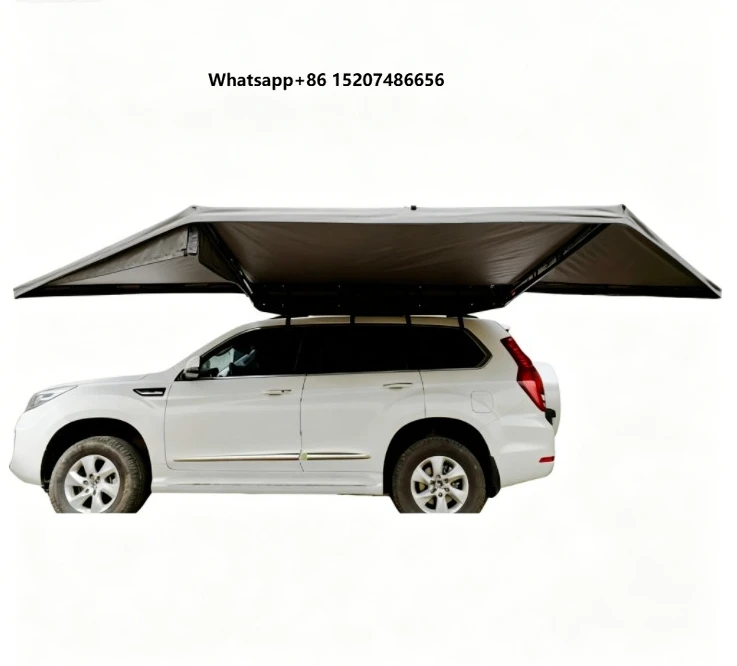 Four Camping Tent Automatic Open Roof Car Side Awning 270 Degree Retractable Waterproof Oxford Outdoor Camping Summer Tent