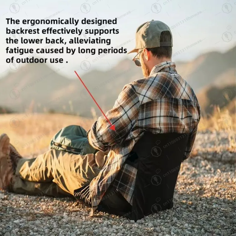 Portable Foldable Heavy-duty Seat Cushion, Durable Moisture-proof, Comfortable Back, Weatherproof, Outdoor
