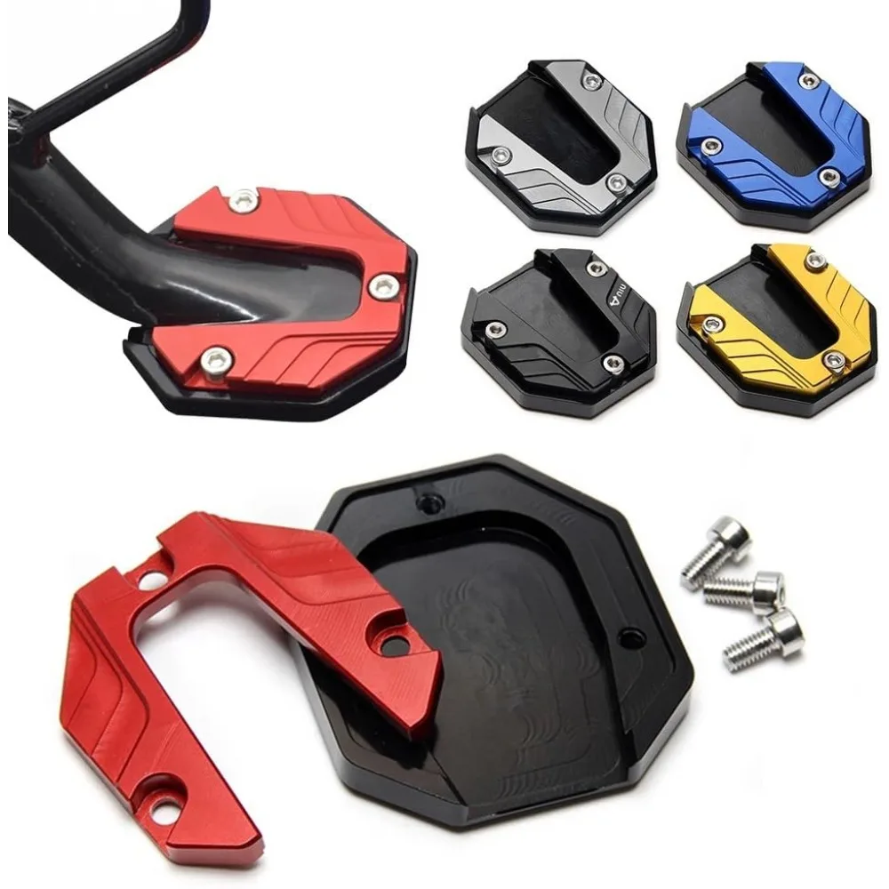 1Pc Motorcycle Kickstand Pad, Anti-Slip Enlarged Base Extension Plate for Motocross, Safe Parking on Soft Ground