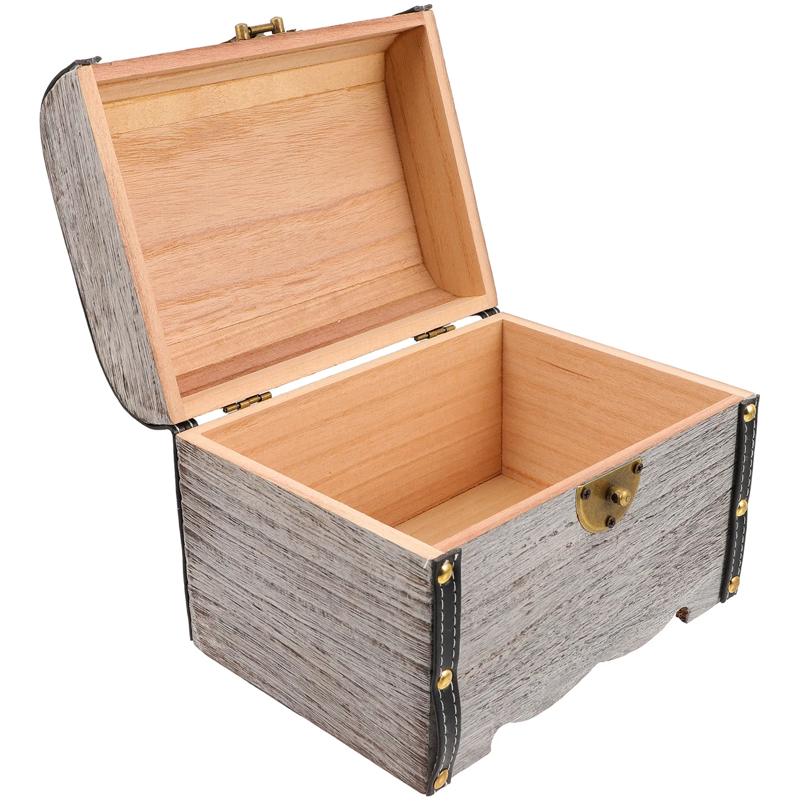 

Wooden Jewelry Box Vintage Design Buckle Latch Large Capacity For Earrings Rings Bracelets Trinkets Storage Organizer Case
