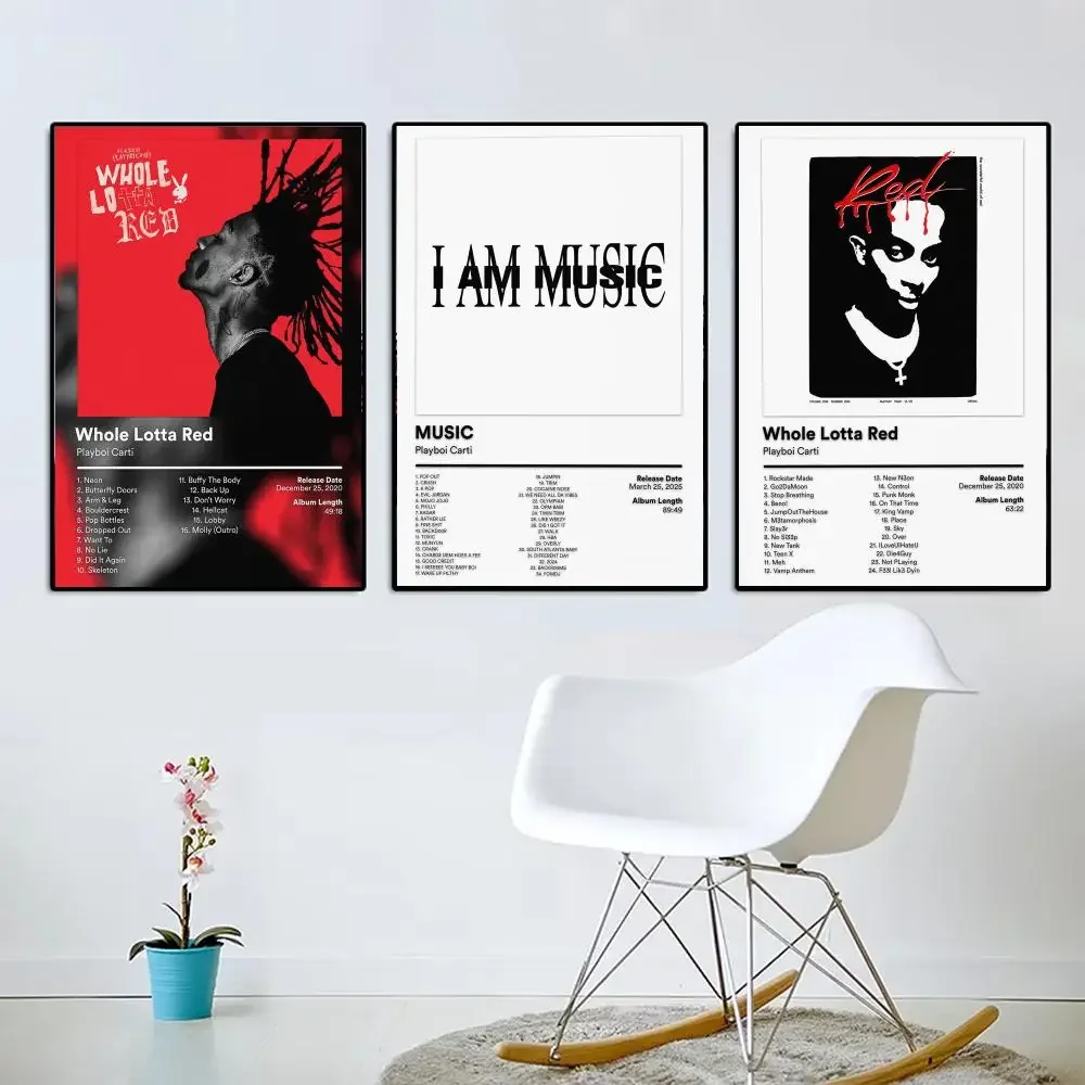 Rapper P-Playboi Carti Music Album Poster Modern Aesthetic Wall Art Poster Minimalist Room Decoration Items