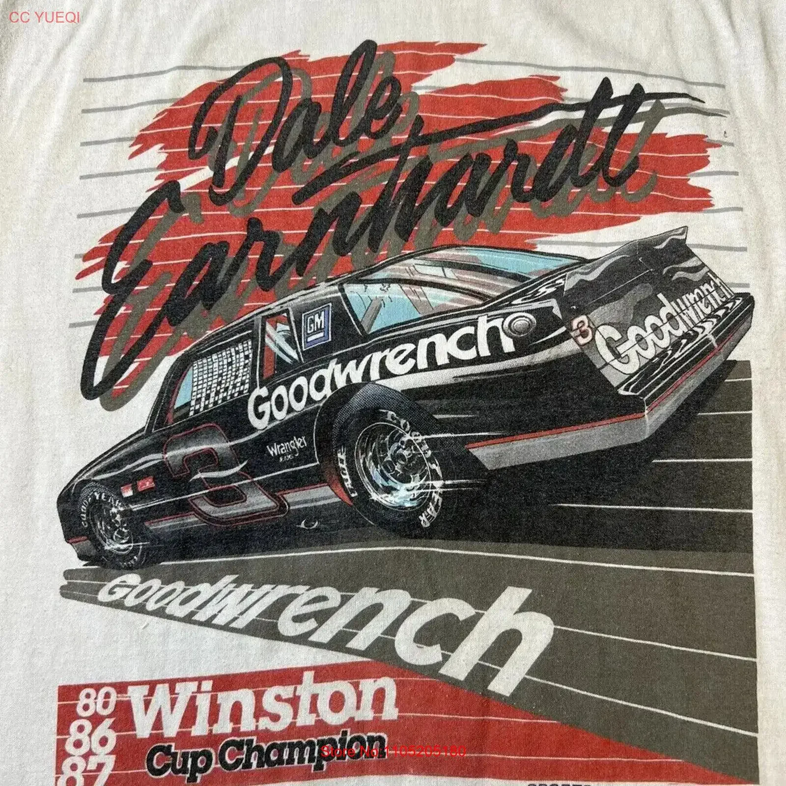 New Rare Dale Earnhardt 80s Racing T Shirt 1987 Family S 235XL 2D1 vintage Washed Versatile Unisex Comfortable Slightly graphic