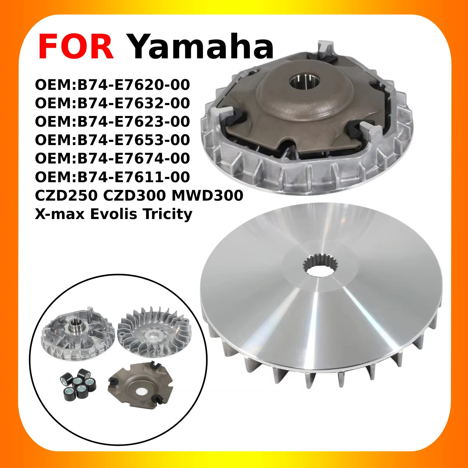 

Motorcycle Front Wheel Hub Assembly Accessories For Yamaha CZD250 X-max 250 CZD300 Evolis 300 CZD300 X-max 300 OEM:B74-E7620-00