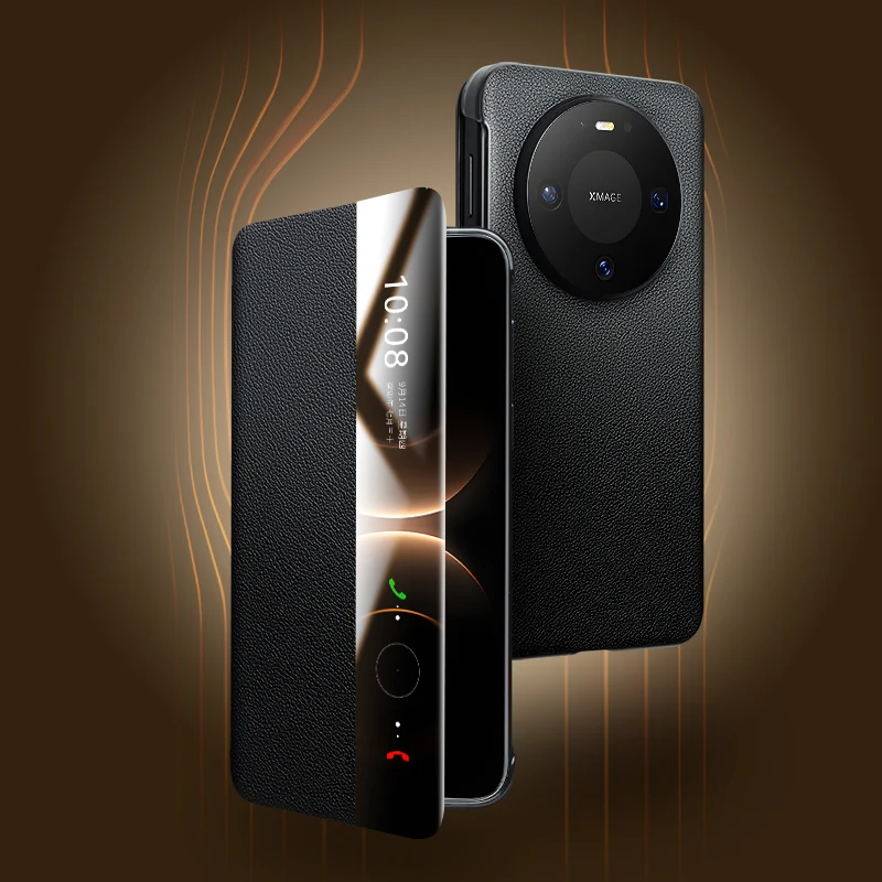 

Чехол QIALINO для Huawei Mate 80 Pro из натуральной кожи, деловой, роскошный, с функцией сна, откидной, защитный чехол-флип для Mate 80 Pro Max