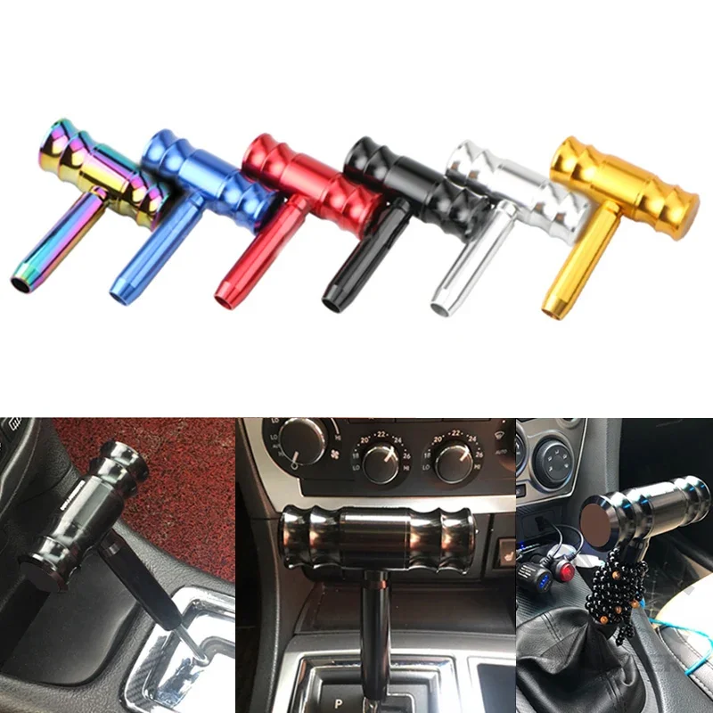 Universal T Shape Car Gear Shift Knob Stick Manual Transmission Car Aluminum Extended Mugen Gear Shifter Gear Head Knob