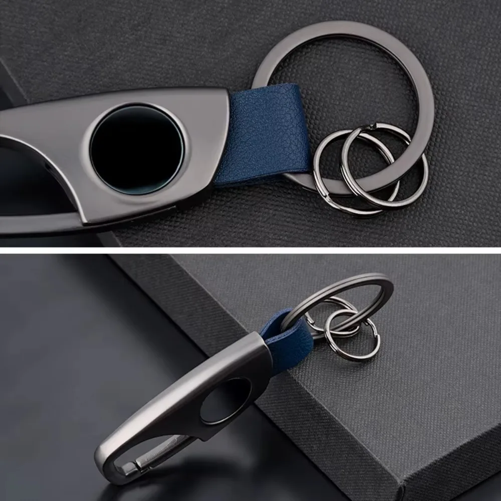 ส่วนบุคคลหรูหรา Key CHAIN แหวน Retro Matte FINISH พวงกุญแจสีดํา Creative เอวแขวน Anti Lost พวงกุญแจรถ Moto ของขวัญ