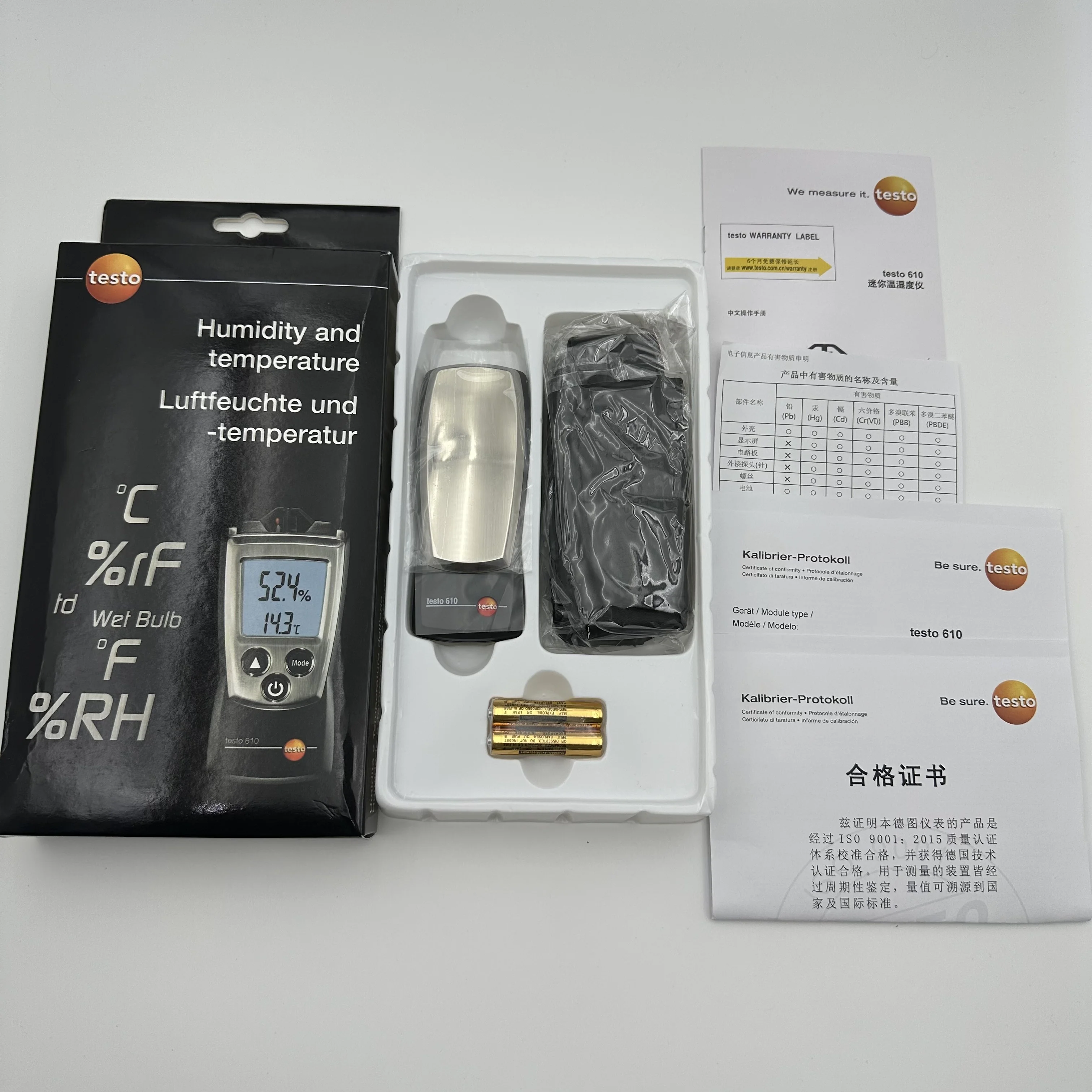 dew point temperature and humidity meter testo 610 thermohygrometer Order no. 0560 0610