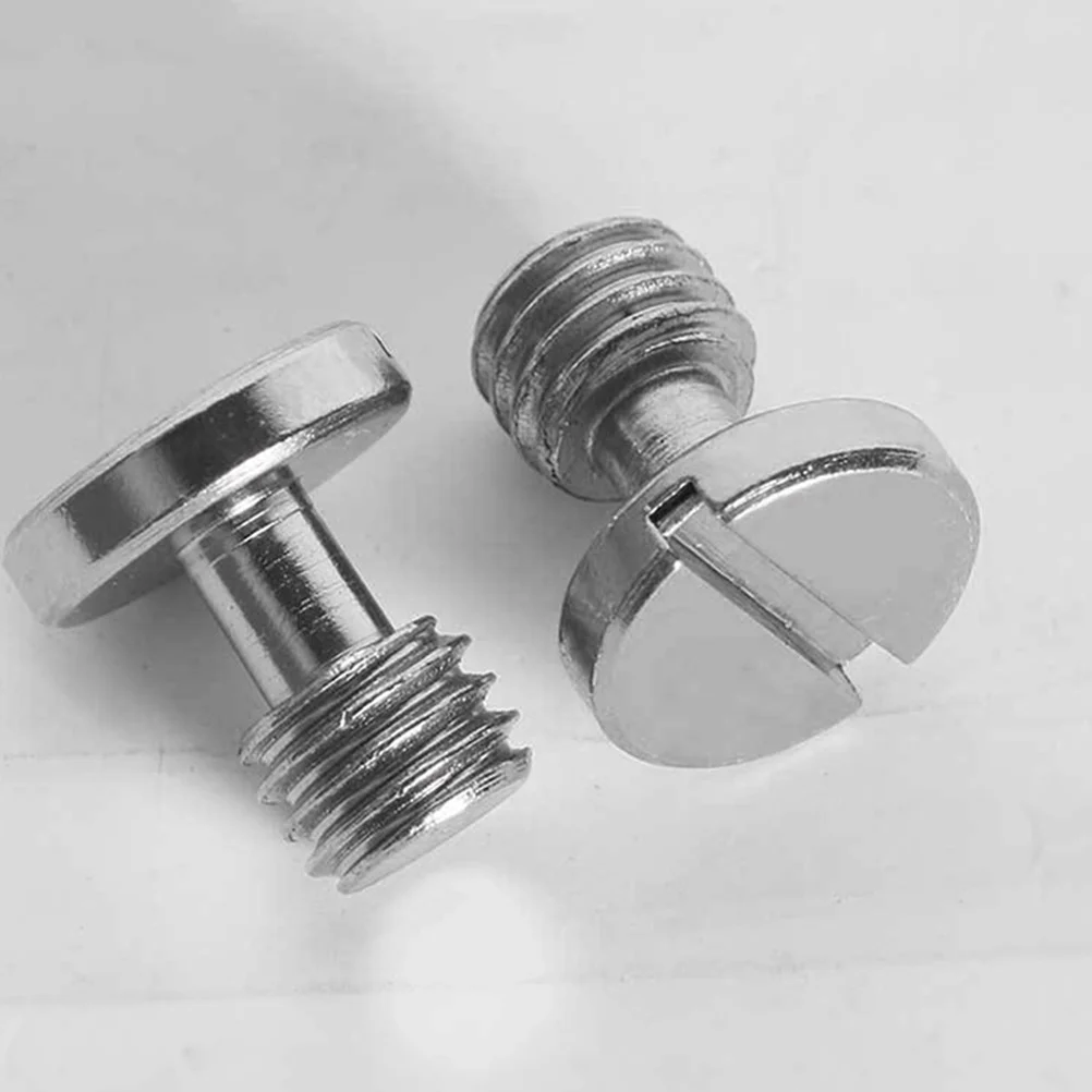 

10Pcs Camera Mounting Screws Nickel-Plated Iron Long-Lasting Fixing Screws for Tripod Quick Release Plate Camera Rig Parts