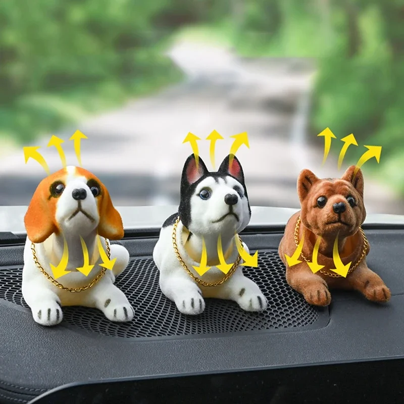 

Creative Bobble Head Dog Figure Ornament Statue Cute Shaking Head Dog Car Ornament for Car Dashboard Tabletop Decoration Bobbing