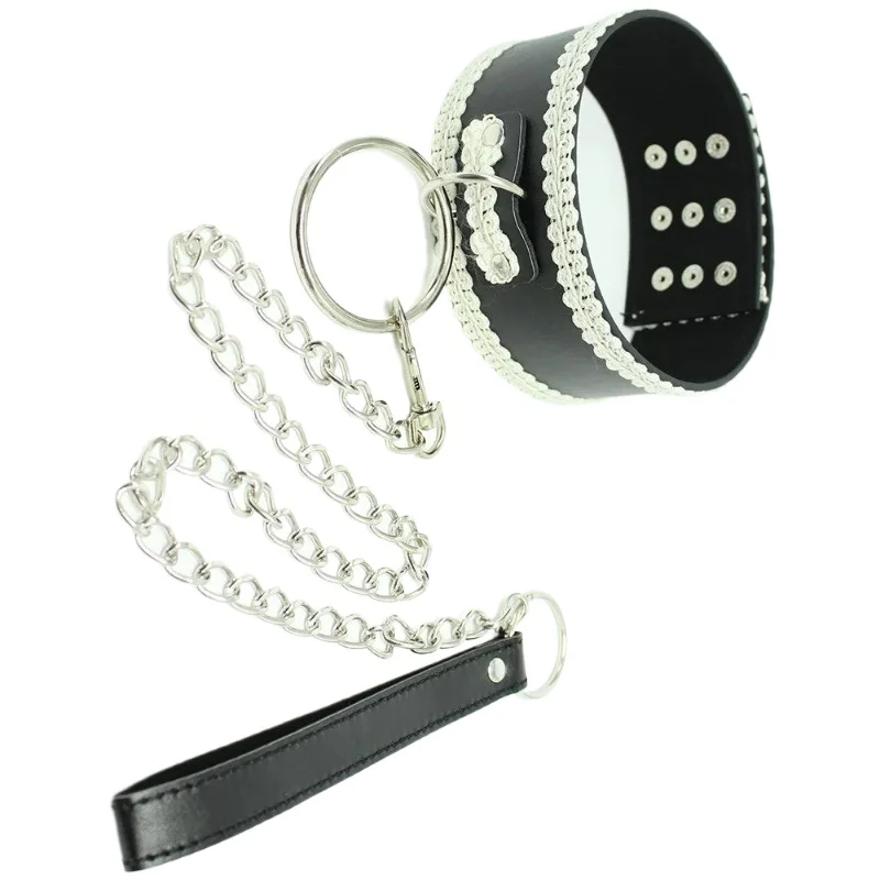 Adult Games Erotic Toys Bondage Exotic Accessories Neck Collar Restraints Sex Products For Women Leather Slave Collar Bdsm