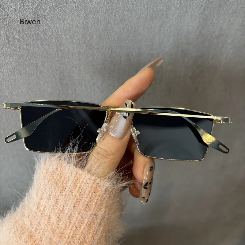 New Niche Small Frame Sunglasses For Men And Women High-Quality Steampunk UV Protection Strong Light Protection For Driving
